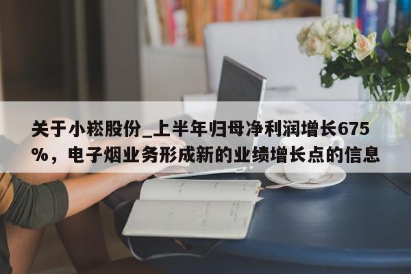 关于小崧股份_上半年归母净利润增长675%，电子烟业务形成新的业绩增长点的信息-第1张图片-电子烟烟油论坛